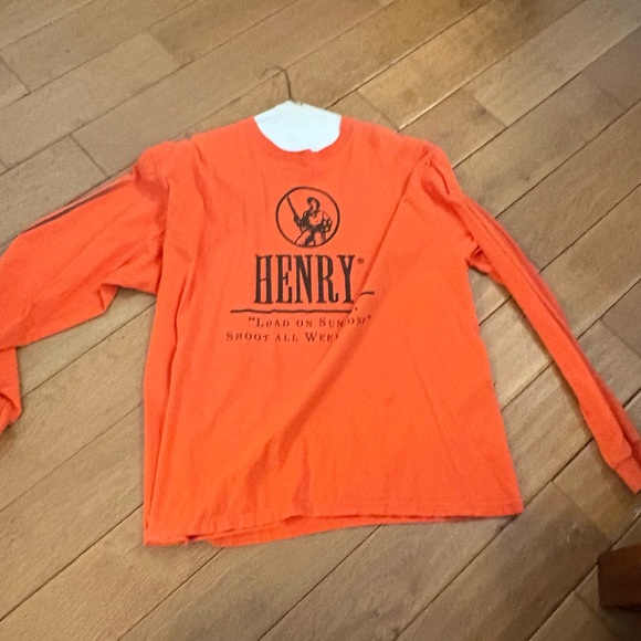 Vintage Other - Vintage HENRY ARMS Orange Long Sleeve Tee